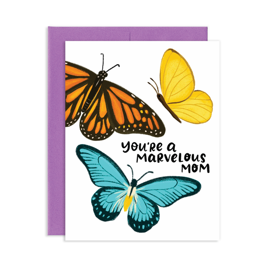 Marvelous Mom Butterfly Greeting Card