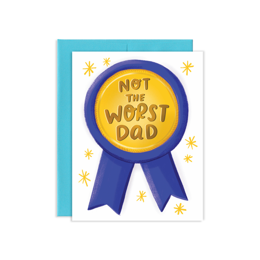 Not The Worst Dad Greeting Card | Old Logo