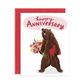 Fierce Bear Anniversary Greeting Card