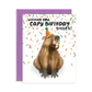 Capybara Smiles Birthday Greeting Card