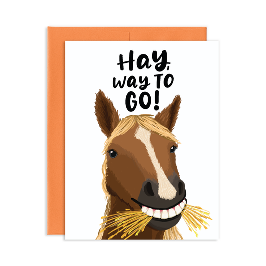 Hay Horse Congratulations Greeting Card