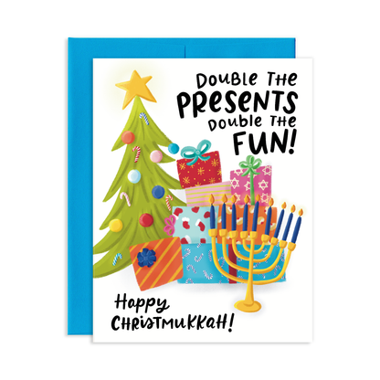 Double Presents Christmukkah Greeting Card