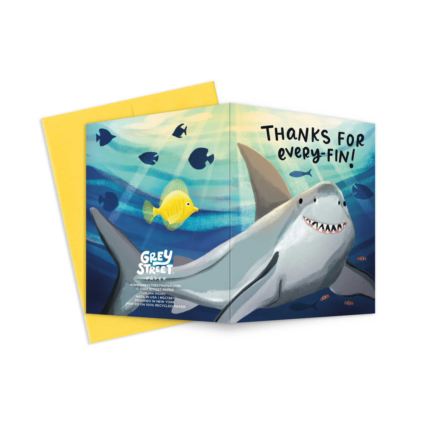 Shark Thank You Greeting Card