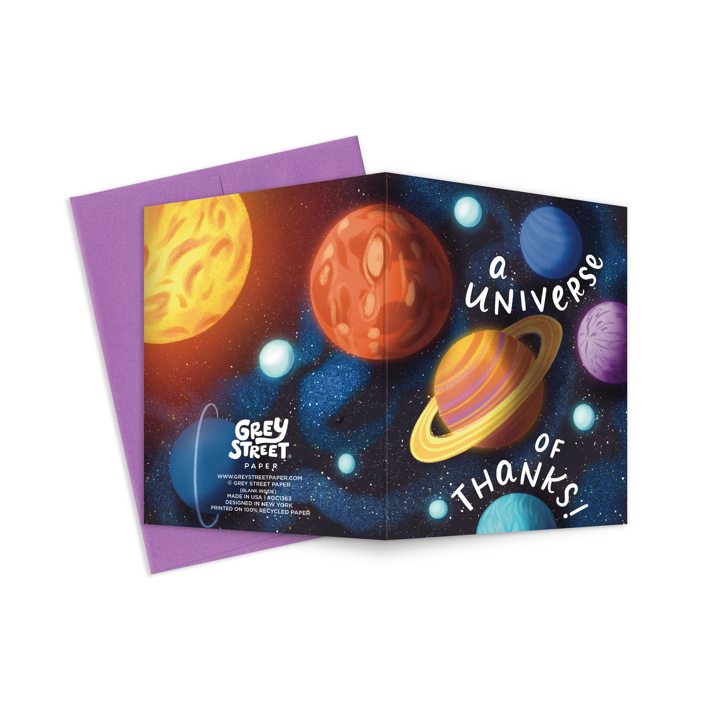 Universe Of Thanks Thank You Greeting Card