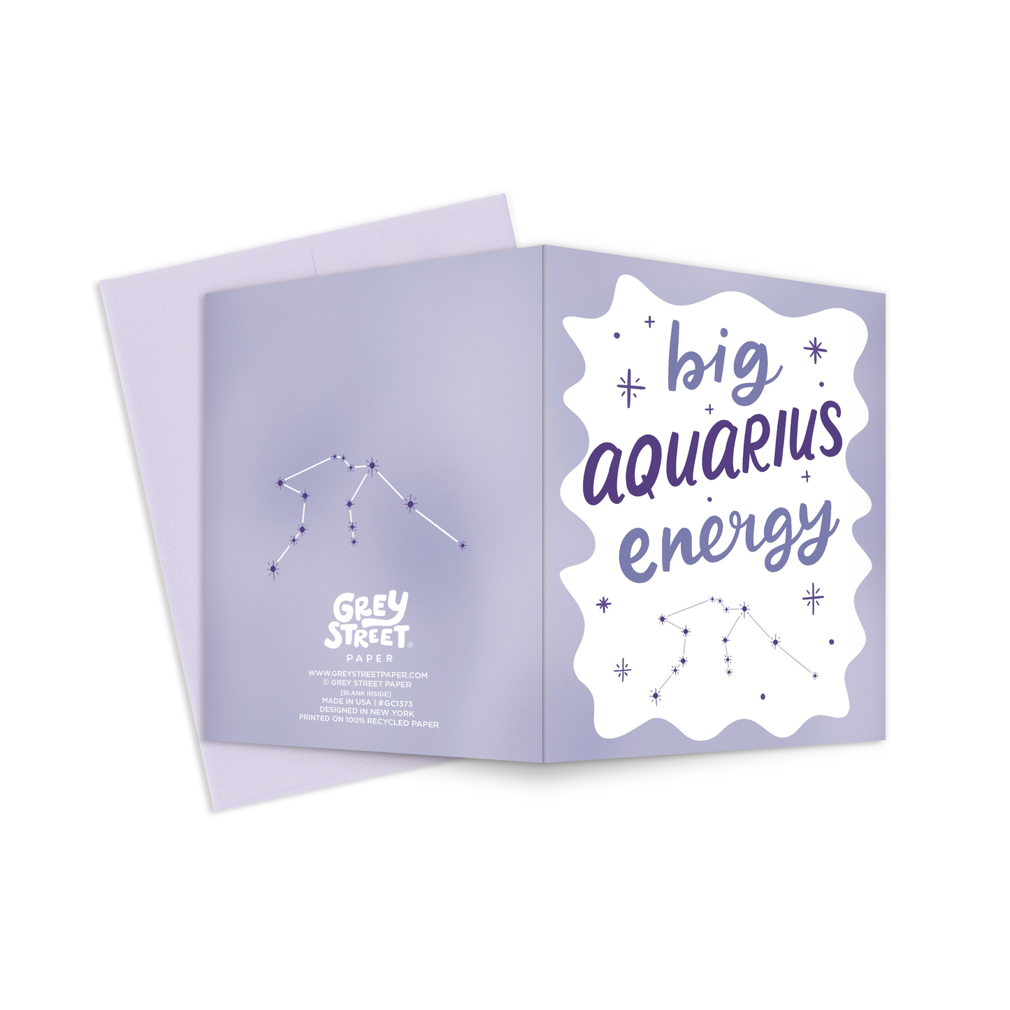 Big Aquarius Energy Birthday Greeting Card