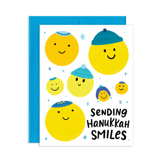 Sending Hanukkah Smiles Hanukkah Greeting Card