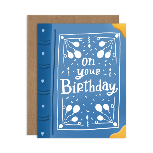 On Your Birthday Book Birthday Greeting Card