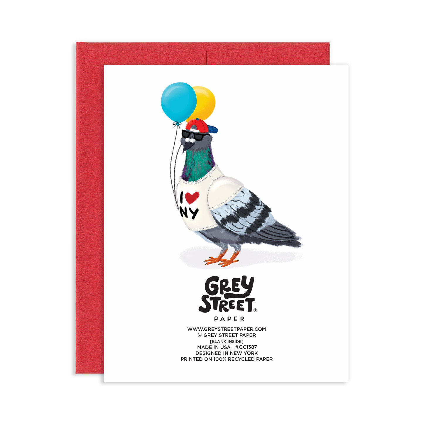 New York Pigeon Birthday Greeting Card