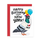 New York Pigeon Birthday Greeting Card