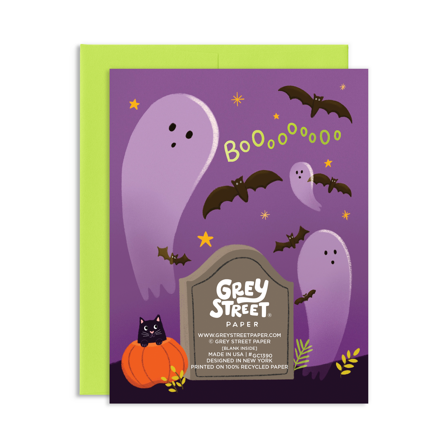 Stay Spooky Graveyard Halloween Greeting Card