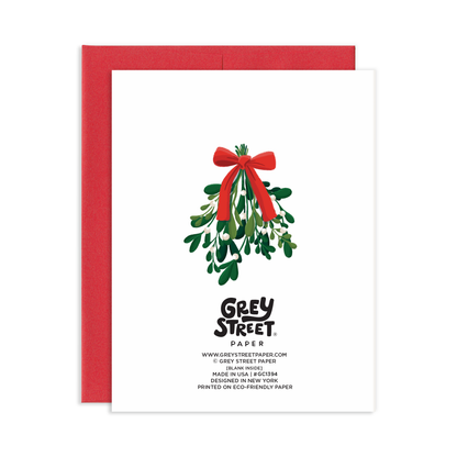 Meet Me Under The Mistletoe Christmas Greeting Card