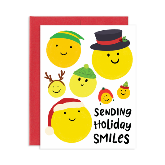 Sending Holiday Smiles Christmas Greeting Card