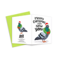 Merry Christmas From New York Pigeon Christmas Greeting Card