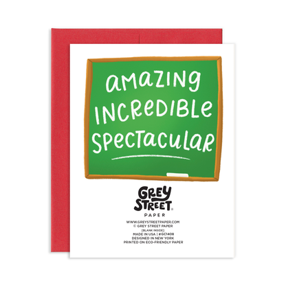 Totally Amazing Teacher Frog Appreciation Greeting Card