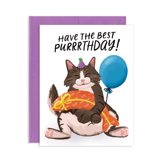 Have The Best Purrrthday Cat Birthday Greeting Card