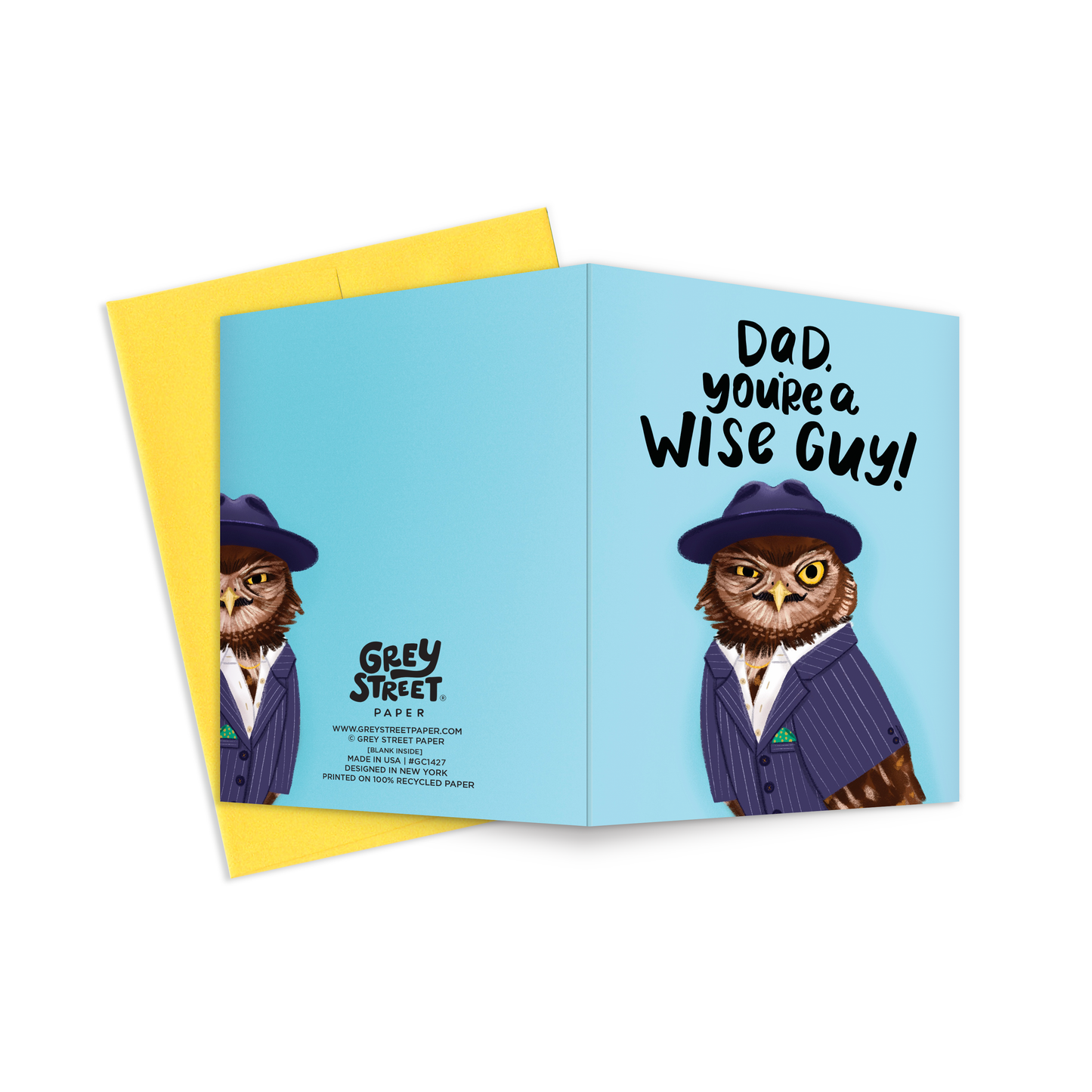 Wise Guy Owl Dad Greeting Card