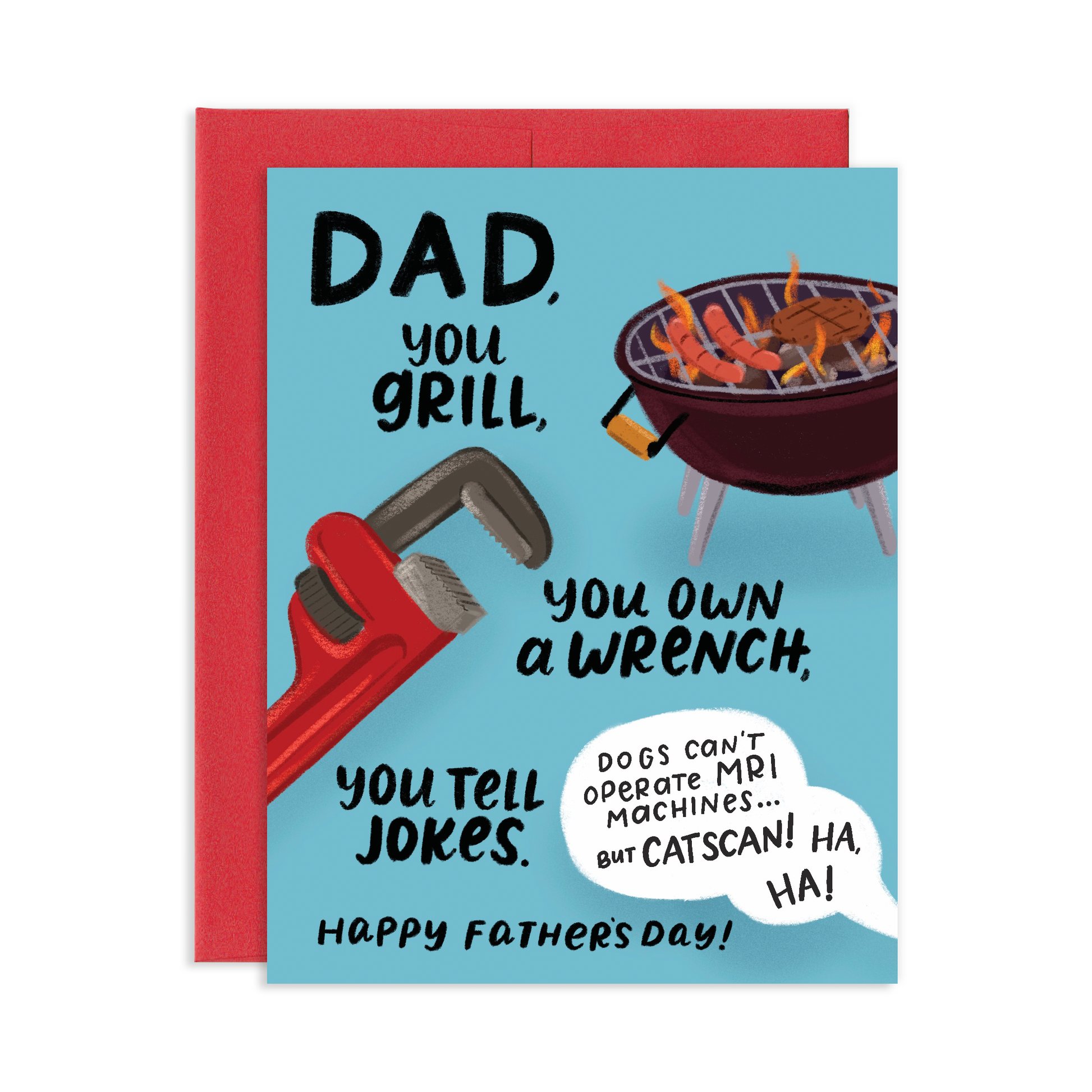 Dad Poem Funny Father's Day Greeting Card Grey Street Paper