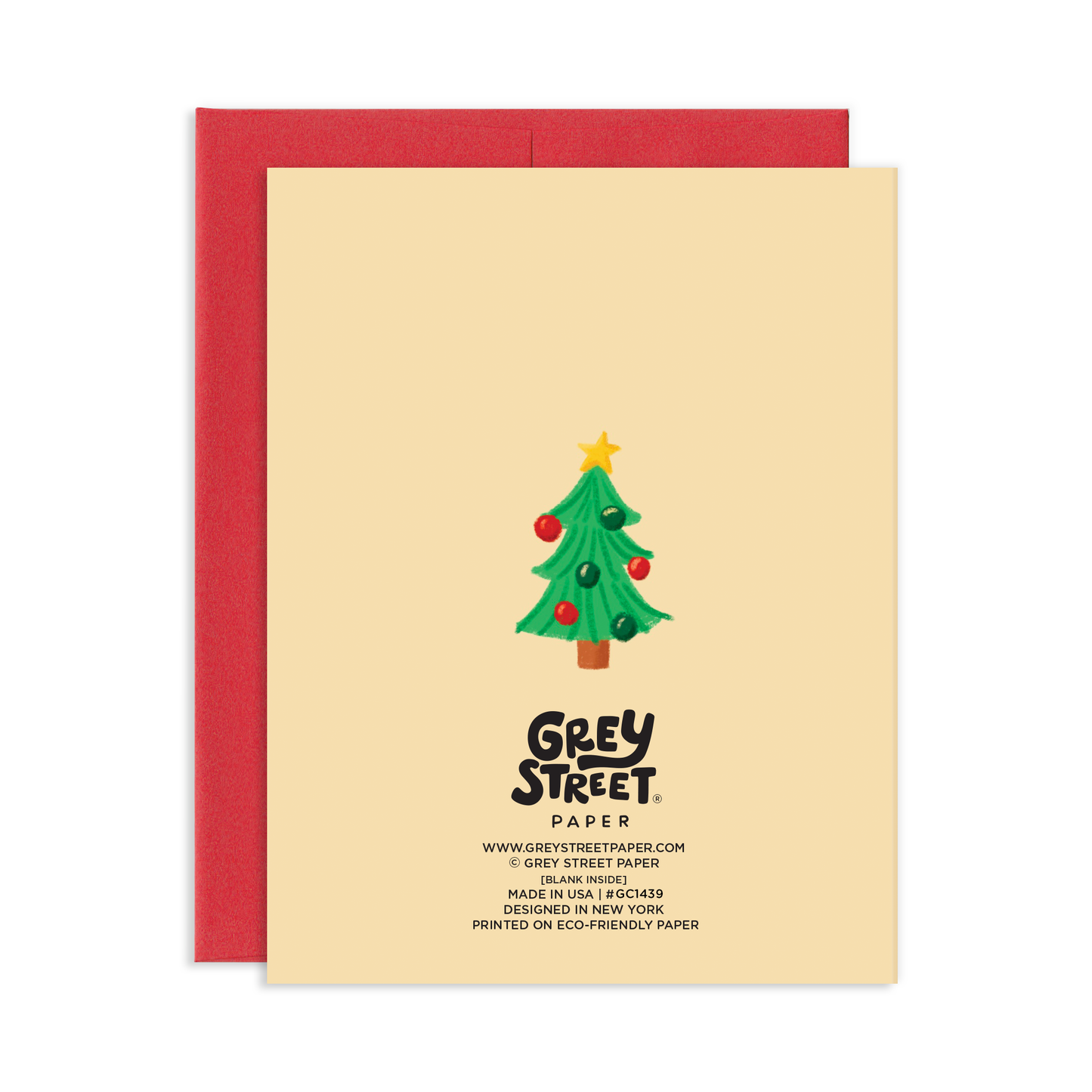 Bookshelf Merry Christmas Greeting Card