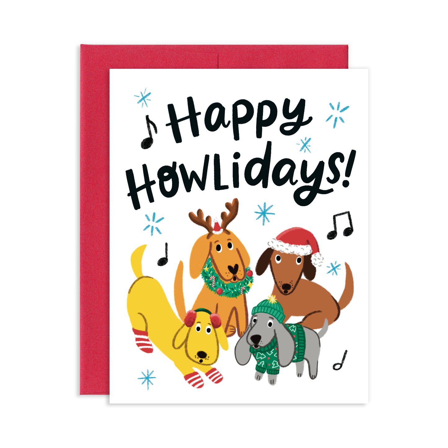 Dog Holiday Ornament Card Set