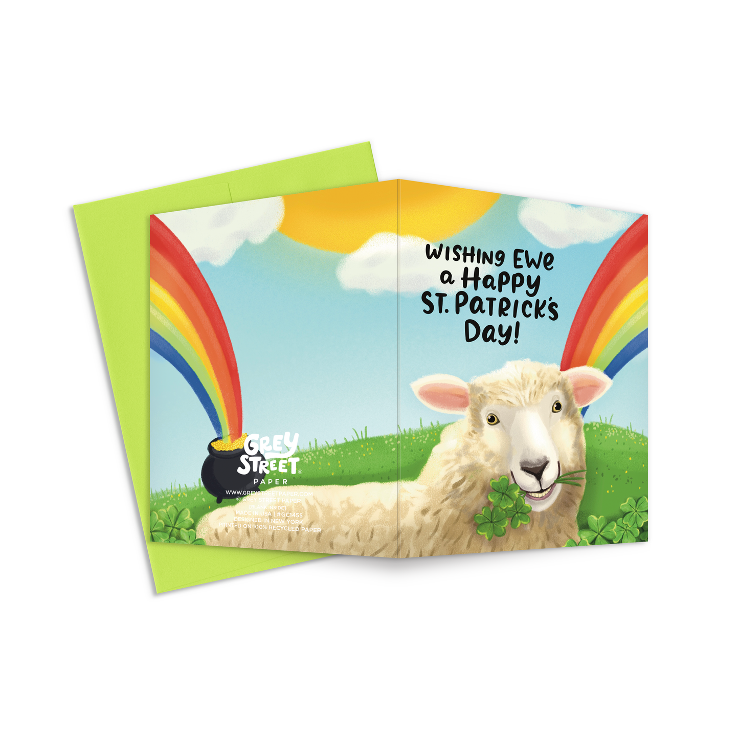 Ewe Sheep St Patricks Day Greeting Card
