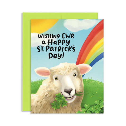 Ewe Sheep St Patricks Day Greeting Card