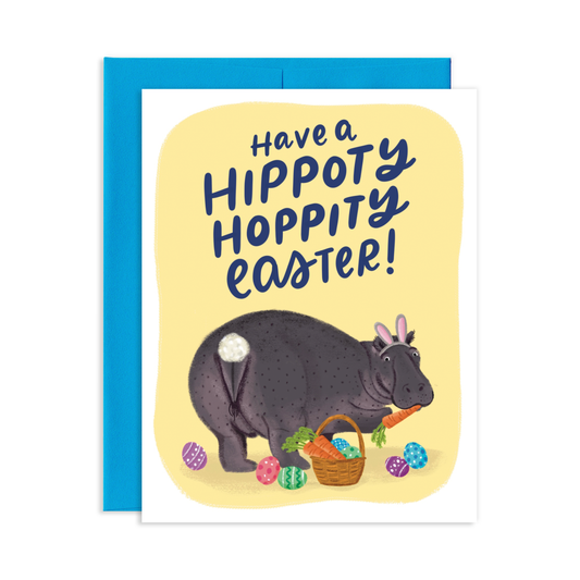 Hippo Easter Greeting Card