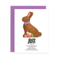 Chocolate Bunny Easter Greeting Card