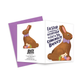 Chocolate Bunny Easter Greeting Card