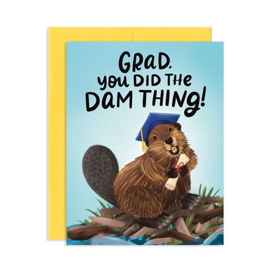 Beaver Graduation Greeting Card