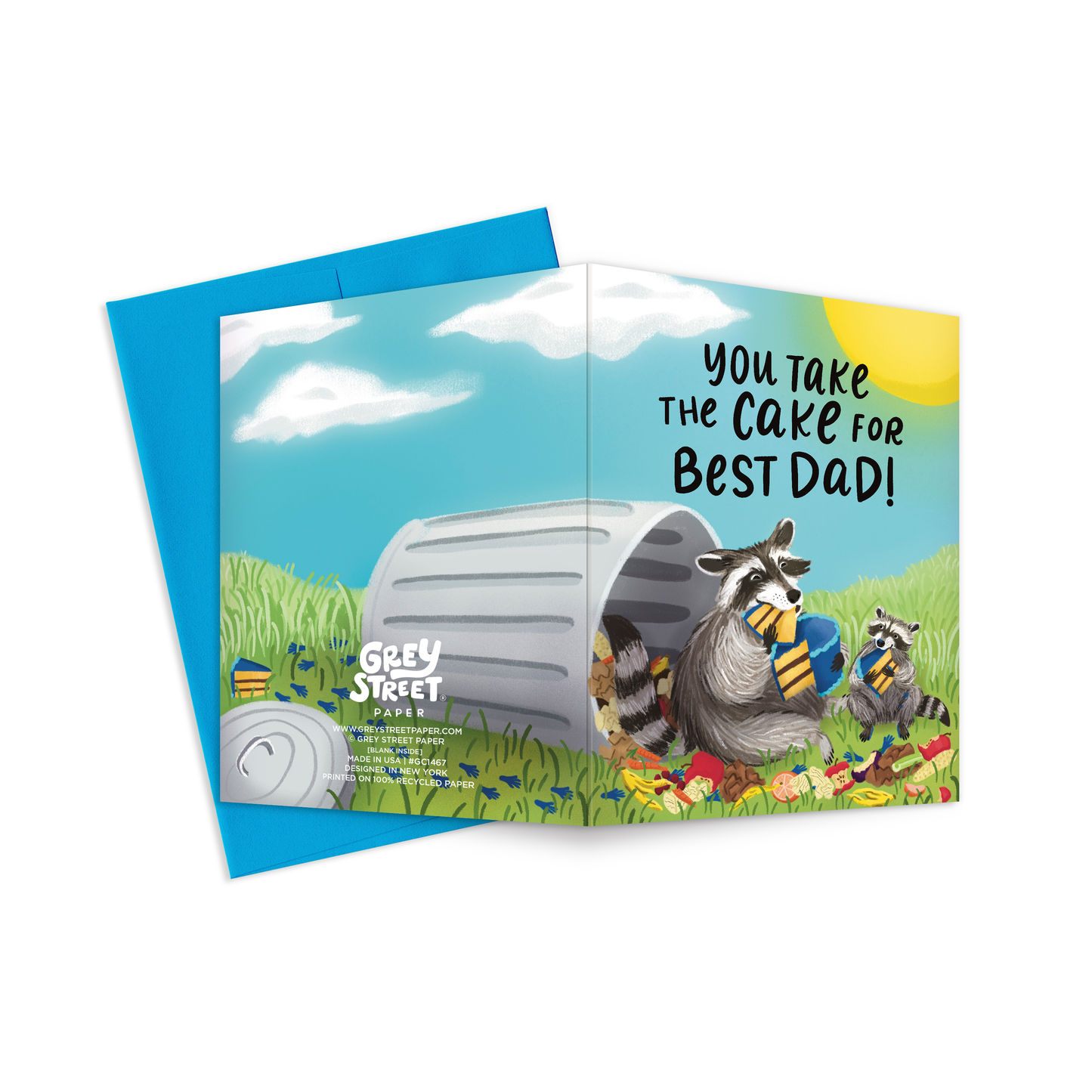 Take The Cake Raccoon Dad Greeting Card