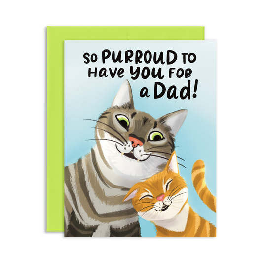 Proud Cat Dad Greeting Card