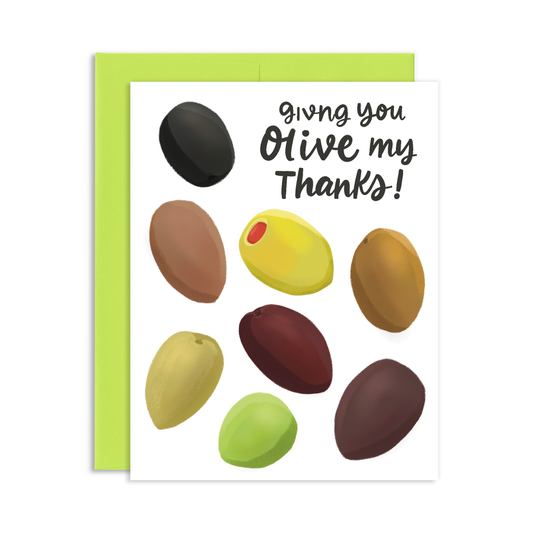 Olive My Thanks Thank You Greeting Card