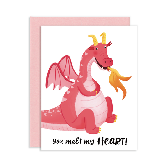 Melt My Heart Dragon Love Greeting Card