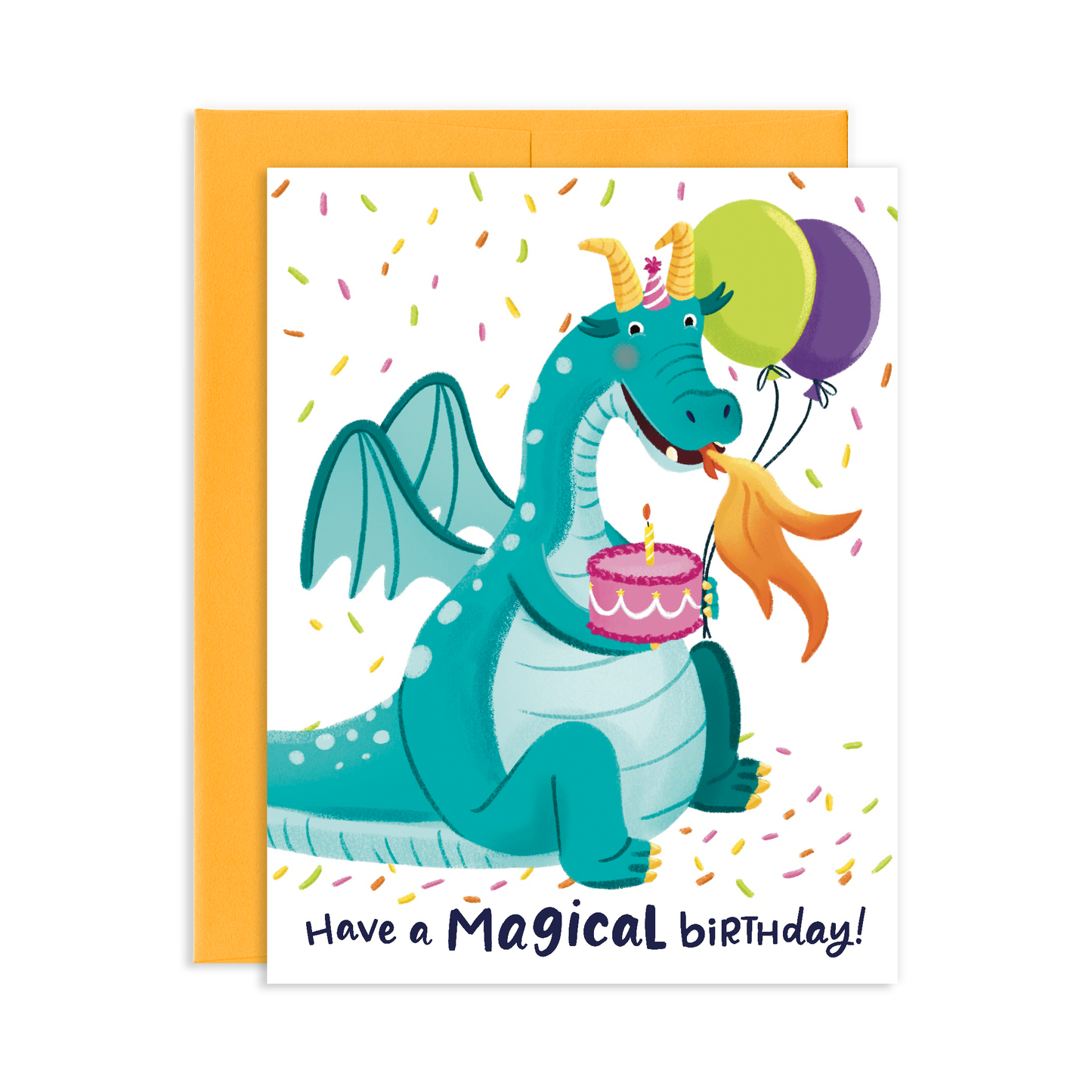 Magical Dragon Birthday Greeting Card