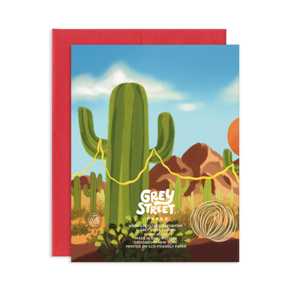 Rootin Tootin Western Cat Birthday Greeting Card