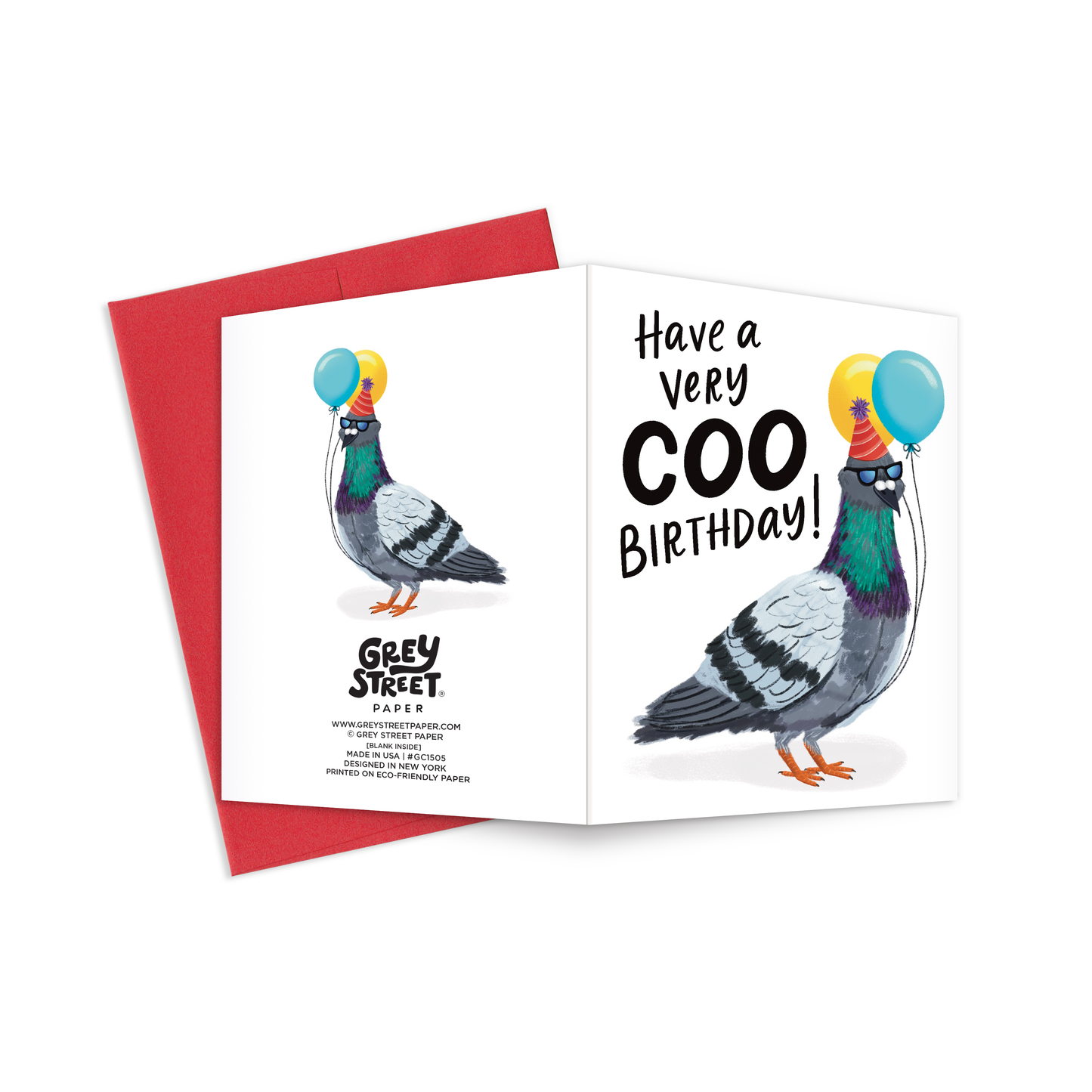 Coo Pigeon Happy Birthday Greeting Card