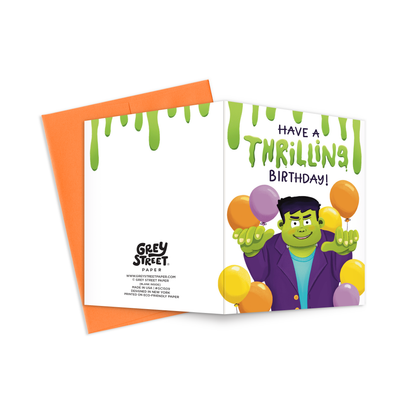 Thrilling Birthday Frankenstein Birthday Greeting Card