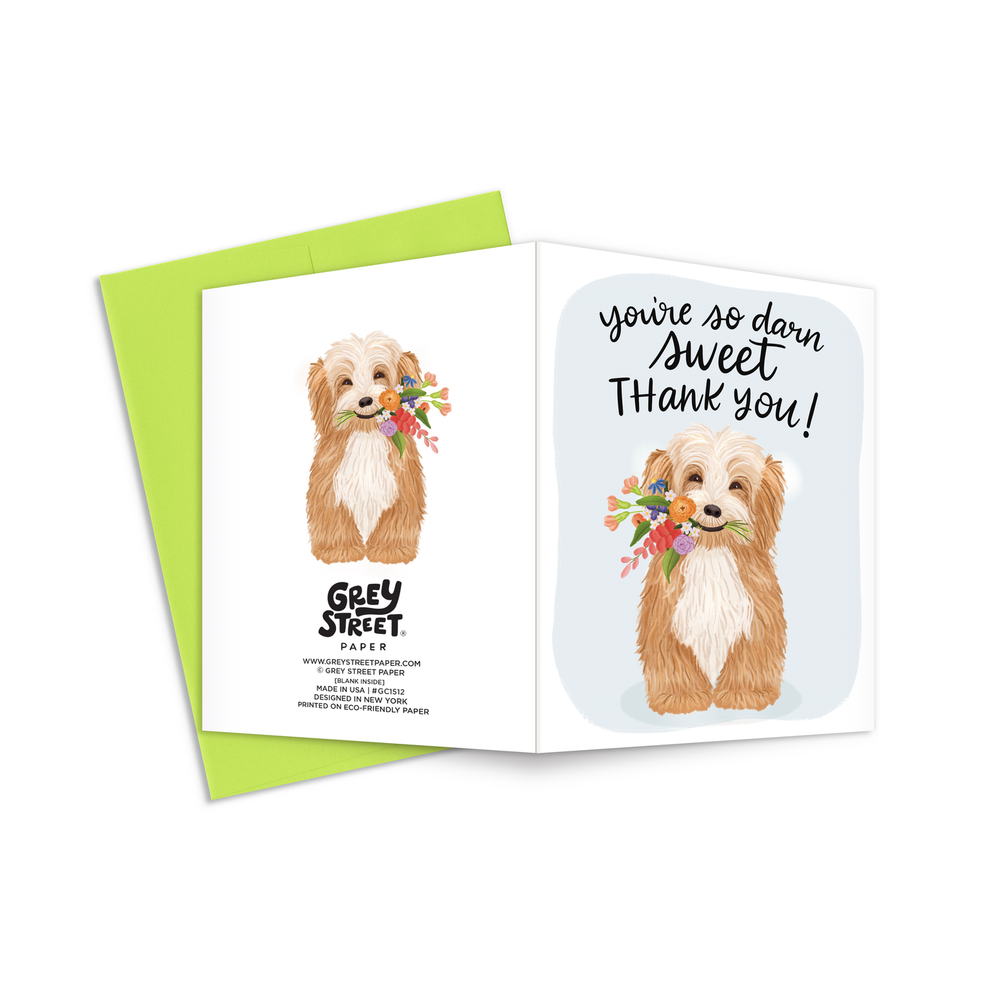 So Darn Sweet Dog Thank You Greeting Card