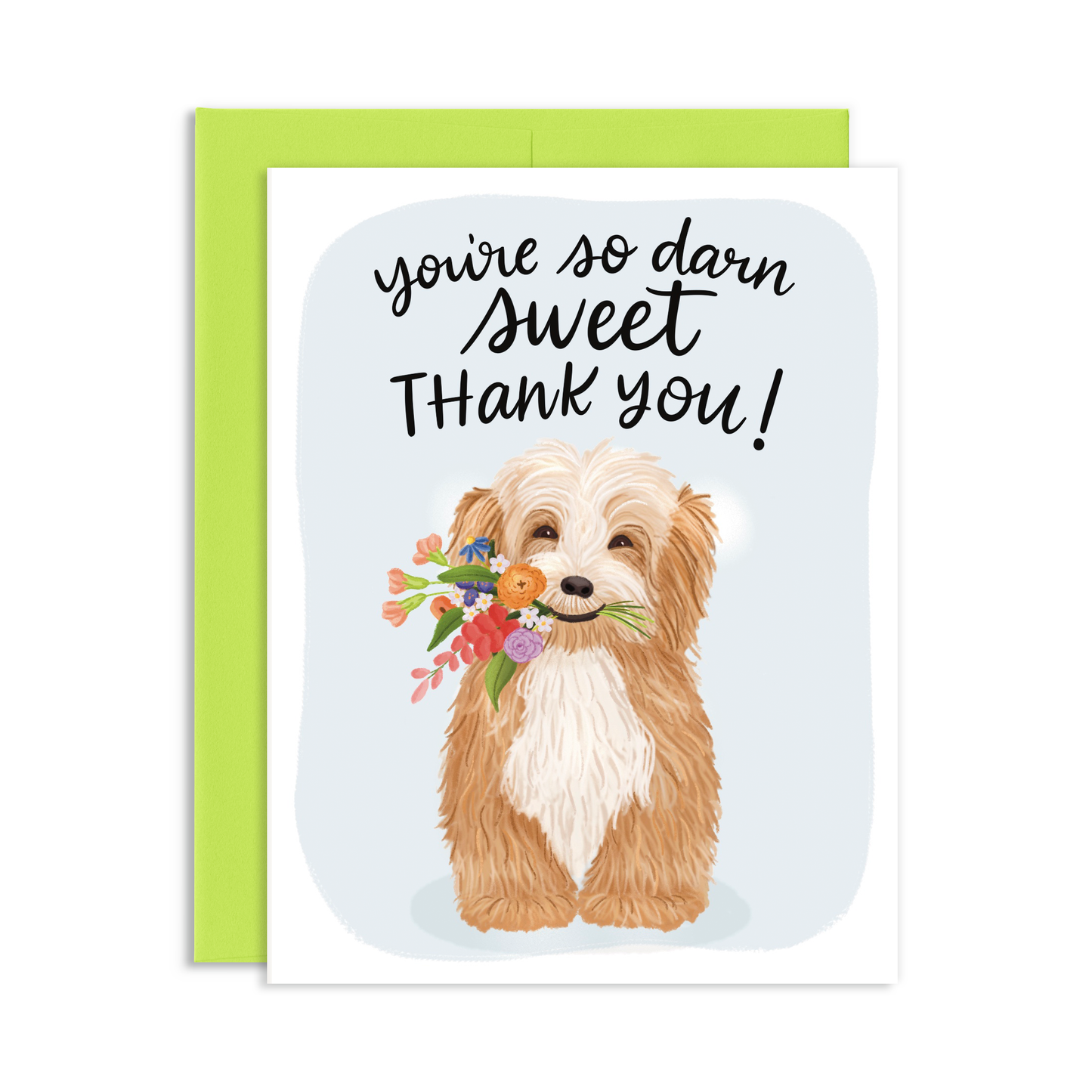 So Darn Sweet Dog Thank You Greeting Card