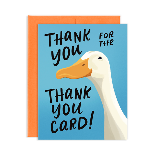 Cute Duck Thank You For The Thank You Greeting Card