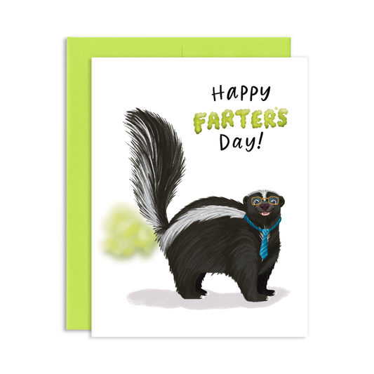 Happy Farter's Day Stinky Skunk Funny Father's Day Greeting Card
