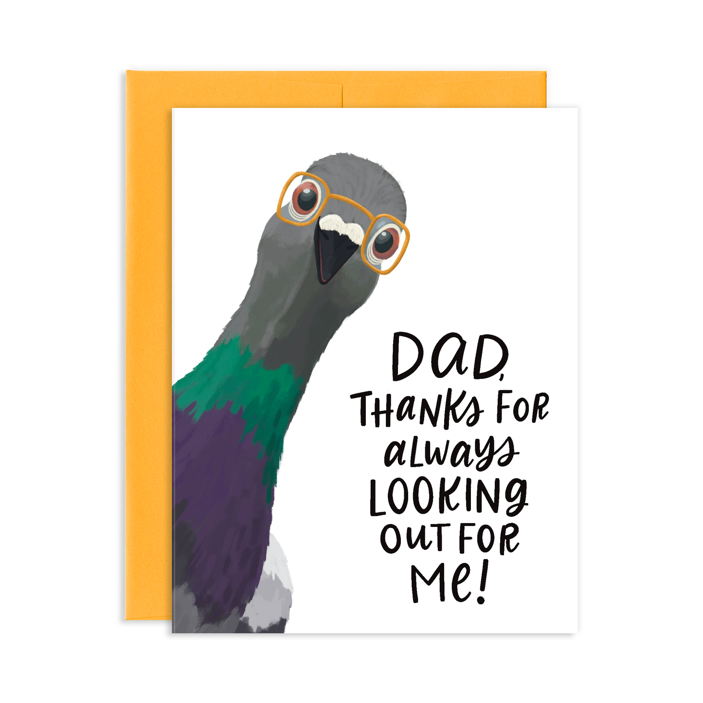 Thanks For Looking Out For Me Pigeon Funny Father's Day Greeting Card