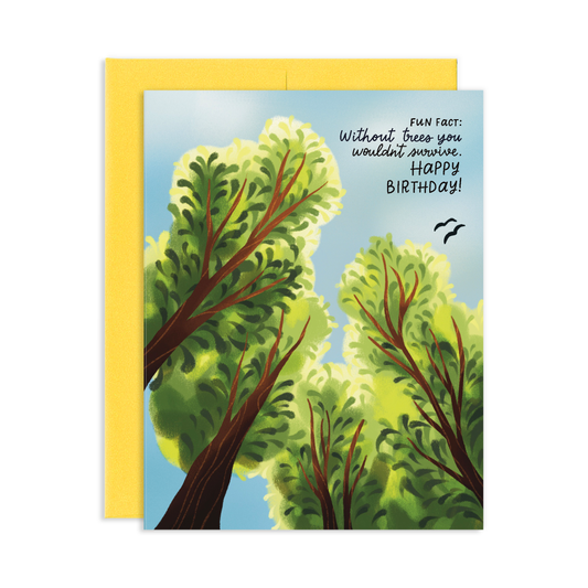 Without Trees You Wouldn't Survive Birthday Greeting Card