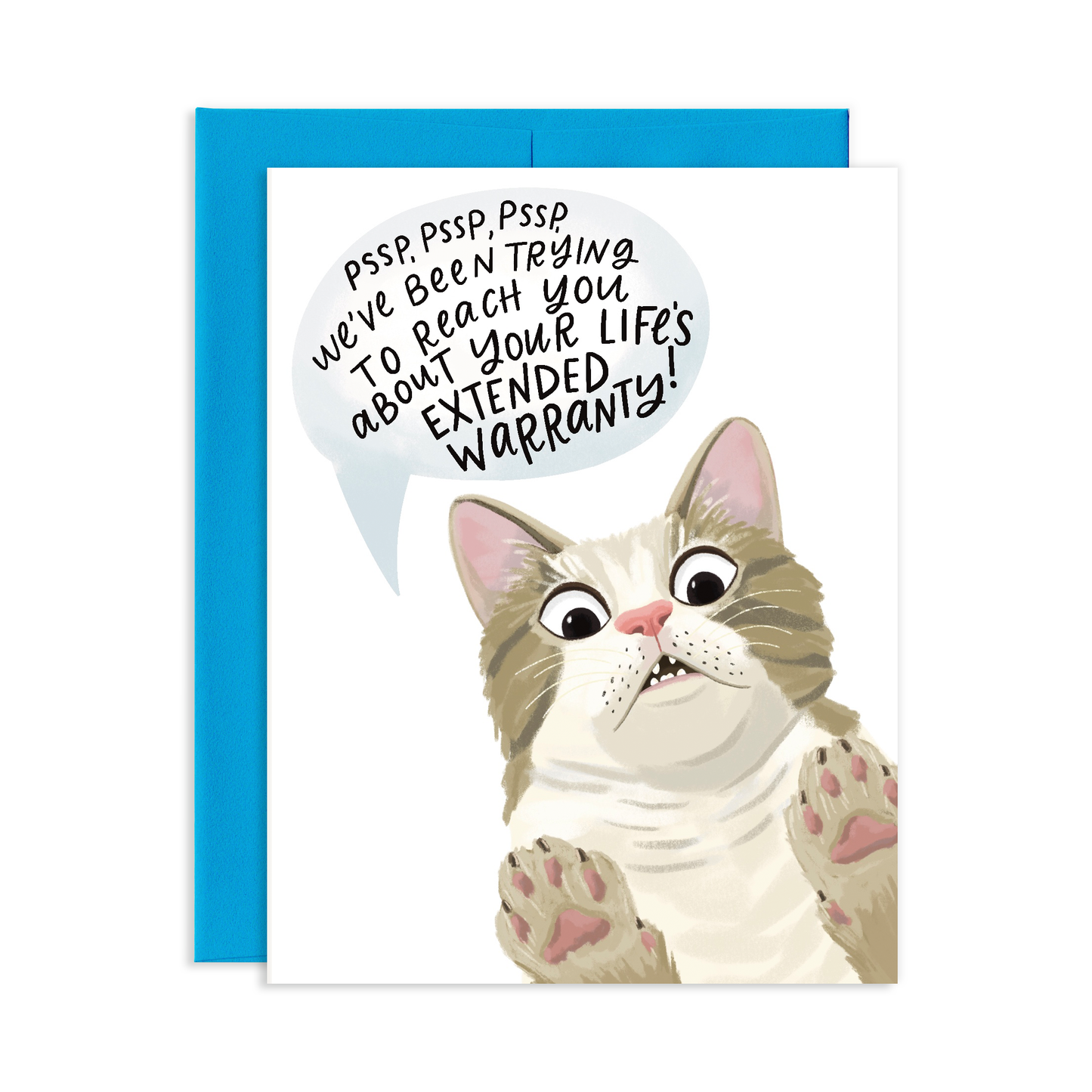 Life's Extended Warranty Funny Cat Birthday Greeting Card