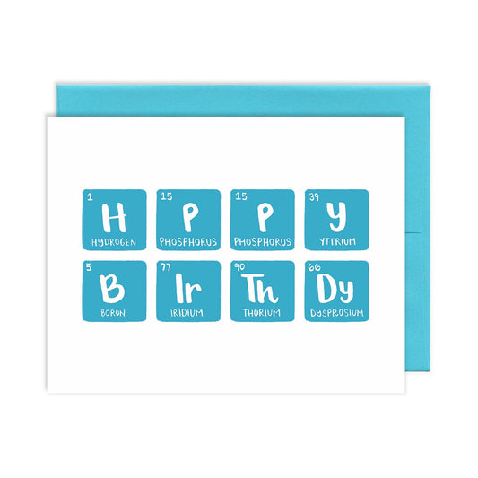 Happy Birthday Periodic Table Greeting Card | Old Logo