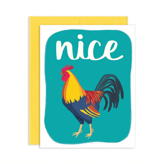 Nice Cock Greeting Card | Old Logo