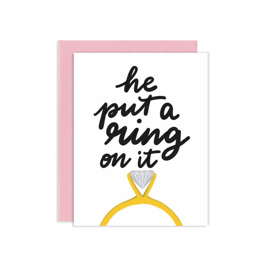 He Put A Ring On It Greeting Greeting Card | Old Logo