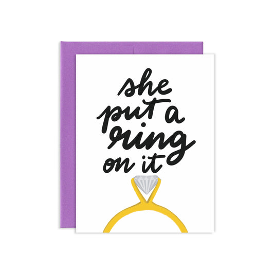 She Put A Ring On It Greeting Card | Old Logo