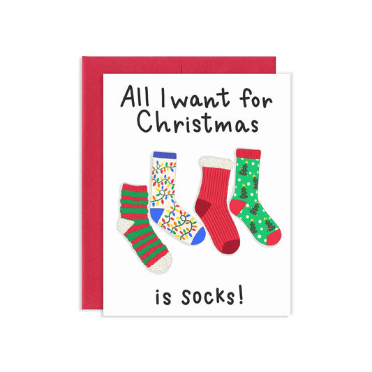 Christmas Socks Greeting Card | Old Logo