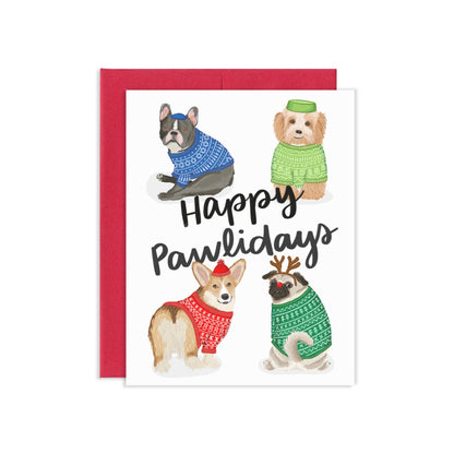 Happy Pawlidays Greeting Card *